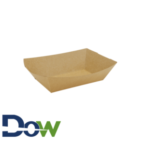 #300 3lb. Brown Paper Food Tray - 500/Case
