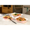 #300 3lb. Red Check Paper Food Tray - 500/Case - Image 2