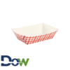 #300 3lb. Red Check Paper Food Tray - 500/Case