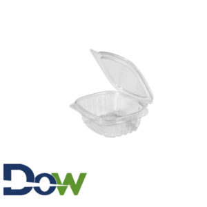4oz Clear Hinged Deli Container - 400/Case