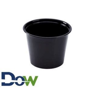 5.5oz Black Plastic Souffle / Portion Cup - 2500/Case