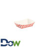 #50 0.5lb. Red Check Paper Food Tray - 1000/Case