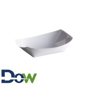 #50 0.5lb. White Paper Food Tray - 1000/Case