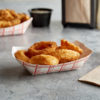 #50 0.5lb. Red Check Paper Food Tray - 1000/Case - Image 2