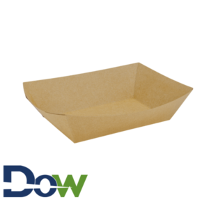 #500 5lb. Brown Paper Food Tray - 500/Case