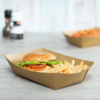 #500 5lb. Brown Paper Food Tray - 500/Case - Image 3