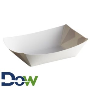 #500 5lb. White Paper Food Tray - 500/Case