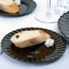 6" Scalloped Black Plastic Plate - 180/Case - Image 2