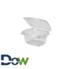 6oz Clear Hinged Deli Container - 400/Case
