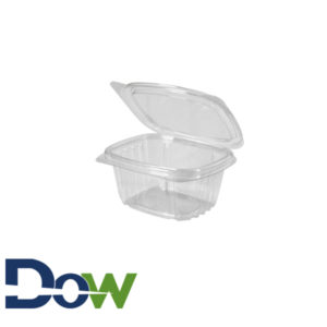 6oz Clear Hinged Deli Container - 400/Case