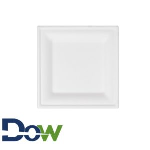 6" x 6" Bagasse Square Plate - 400/Case