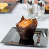 6"x6" Square Black Plastic Plate - 120/Case - Image 2