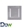 6"x6" Square Clear Plastic Plate - 120/Case