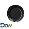 7 1/2" Scalloped Black Plastic Plate - 180/Case