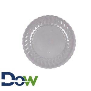7 1/2" Scalloped Clear Plastic Plate - 180/Case