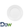 7 1/2" Scalloped White Plastic Plate - 180/Case