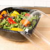 80oz. Black Square PET Plastic Bowl - 50/Case - Image 3