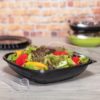 80oz. Black Square PET Plastic Bowl - 50/Case - Image 4
