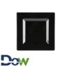 8"x8" Square Black Plastic Plate - 120/Case
