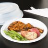 9" White 1-Compartment Round Plastic Plate - 500/Case - Image 2