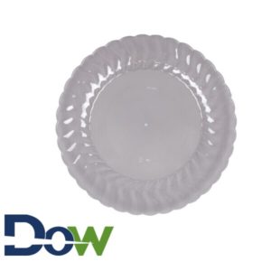 9" Scalloped Clear Plastic Plate - 180/Case