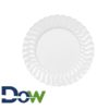 9" Scalloped White Plastic Plate - 180/Case