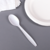 White Heavy Weight PP Plastic Tea Spoon - 1000/Case - Image 2