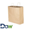 18" x 7" x 18¾" Jumbo Brown Shopping Bag with Handles - 200/Bundle