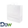 18" x 7" x 18¾" Jumbo White Shopping Bag with Handles - 200/Bundle