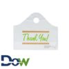 21" x 10" x 18" White Plastic Take Out Bag with Printed Thank You Design - 500/Box