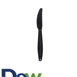 Black Extra Heavy Weight PS Plastic Knife - 1000/Case