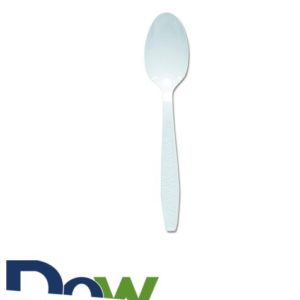 White Extra Heavy Weight PS Plastic Tea Spoon - 1000/Case