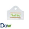 19" x 9 1/2" x 18" White Plastic Take Out Bag with Printed Thank You Design - 500/Box
