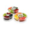 13" Clear PET Round 5 Compartment Catering Tray with Lid, Deep - 50/Case - Image 6