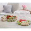 13" Clear PET Round 5 Compartment Catering Tray with Lid, Deep - 50/Case - Image 5