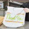 21" x 10" x 18" White Plastic Take Out Bag with Printed Thank You Design - 500/Box - Image 2