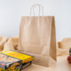 13" x 7" x 17" Large Brown Shopping Bag with Handles - 250/Bundle - Image 3