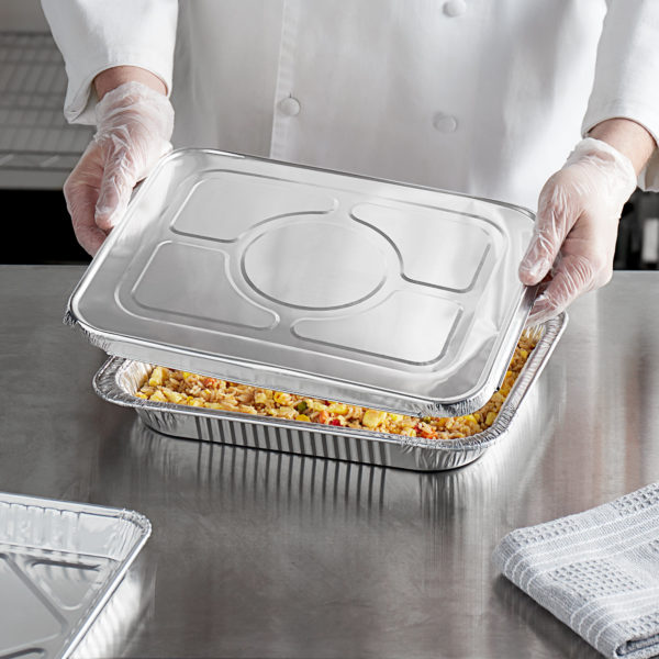 Lid for Half Size Foil Steam Table Pan - 100/Case - Image 2