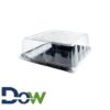 Clear Plastic Square Dome Lid for 12"x12" Square Platter - 50/Case