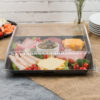 Clear Plastic Square Dome Lid for 16"x16" Square Platter - 40/Case - Image 2