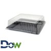 Clear Plastic Square Dome Lid for 18"x18" Square Platter - 40/Case