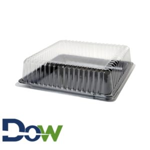 Clear Plastic Square Dome Lid for 18"x18" Square Platter - 40/Case