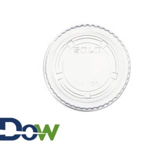 PET Plastic Lid for 3.25oz to 5.5oz Souffle Cup / Portion Cup - 2500/Case
