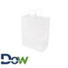 10" x 5½" x 13¼" Medium White Shopping Bag with Handles - 250/Bundle