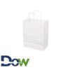8″ x 4½” x 10¼” Small White Shopping Bag with Handles - 250/Bundle