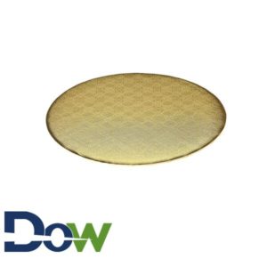 10" Fold-Under 1/4" Thick Gold Round Cake Drum - 50/Case