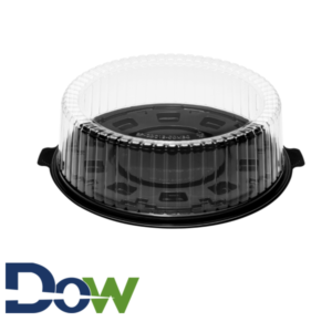 12" Layer Cake Display Container with Clear Dome Lid - 50/Case