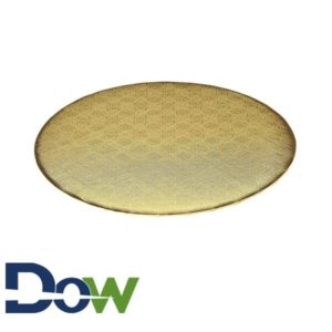 14" Fold-Under 1/4" Thick Gold Round Cake Drum - 50/Case