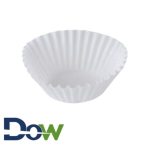 White Fluted Baking Cup 1 3/8" x 15/16"- 10000/Case