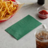 15" x 17"  Hunter Green 2-Ply Dinner Napkin, 1/8 fold - 1000/Case - Image 3